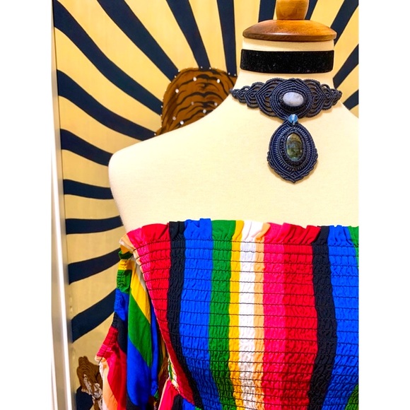 🌈 Stylish color block top - Picture 1 of 8